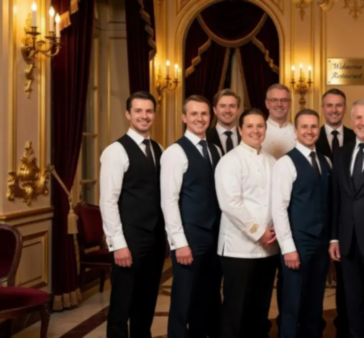 Ekskluzywny zespół restauracji Widownia Play podczas eleganckiej obsługi Gości